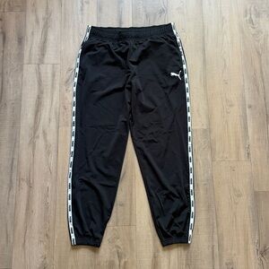 Puma Black Joggers with White Accents